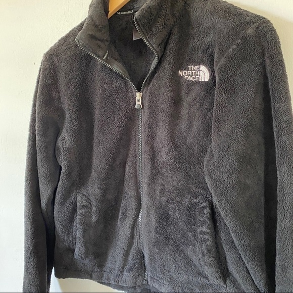The North Face Black Fleece Jacket Osito Fuzzy Teddy Coat Full Zip Womens Small - Picture 3 of 10